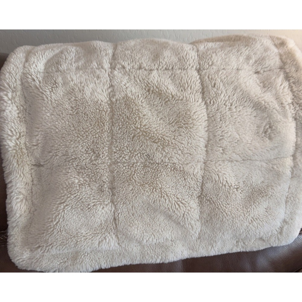 POTTERY BARN Euro 26x26‎  Sham-Ivory flox fur